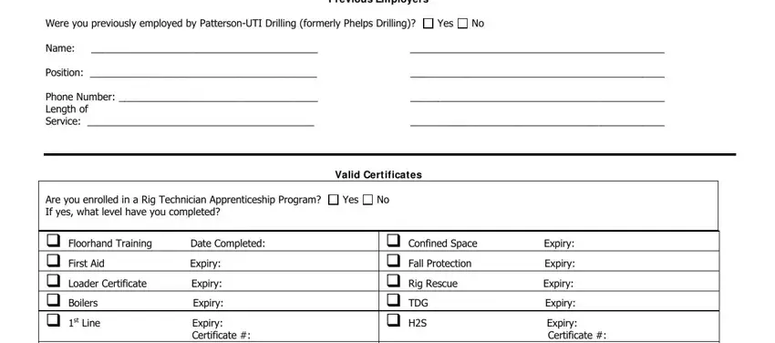 Entering details in patterson drilling application part 2