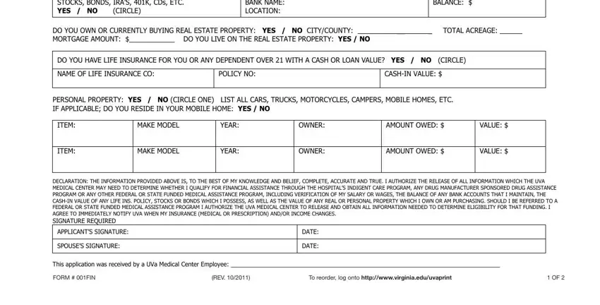 part 2 to entering details in uva hospital financial aid