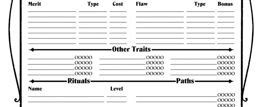 Vampire The Masquerade 2nd Edition Character Sheet 2020-2023