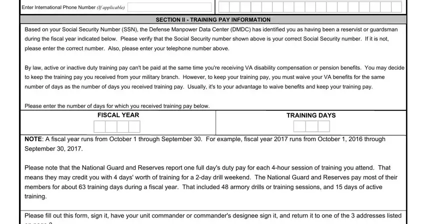 step 2 to filling out va form 8951 1