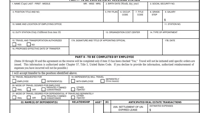 sf 3918 form empty spaces to fill out