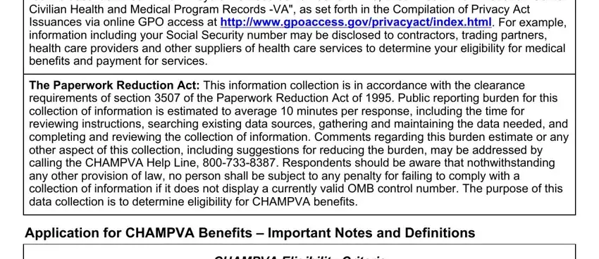 stage 3 to filling out veterans affairs champva