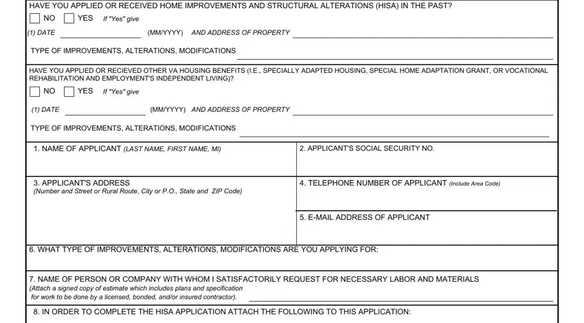 writing Va Form 10 0103 stage 1