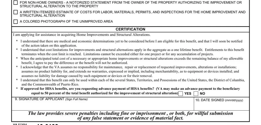 step 2 to entering details in Va Form 10 0103