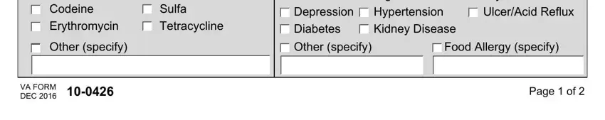 Finishing va form 10 0426 printable step 3