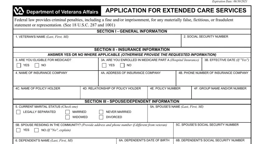 Filling out Va Form 10 10Ec part 2