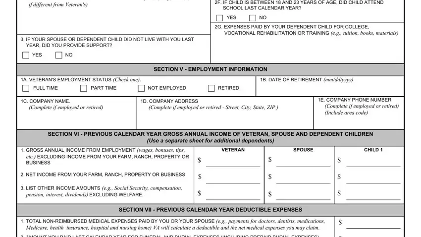 Filling in Va Form 10 10Ez part 5