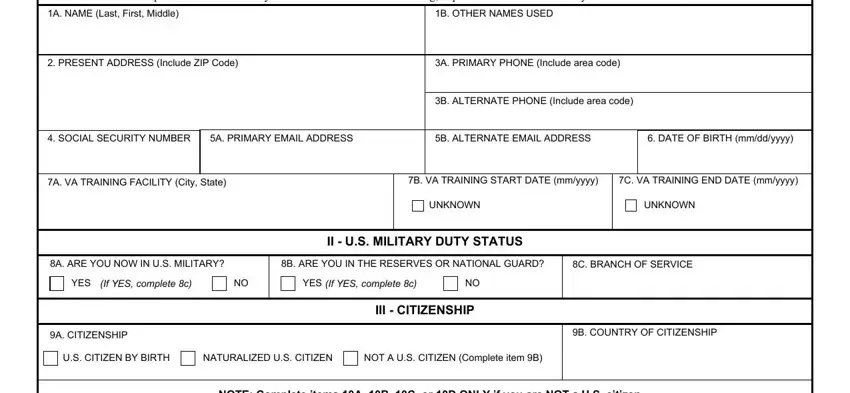 filling in tqcvl form part 1