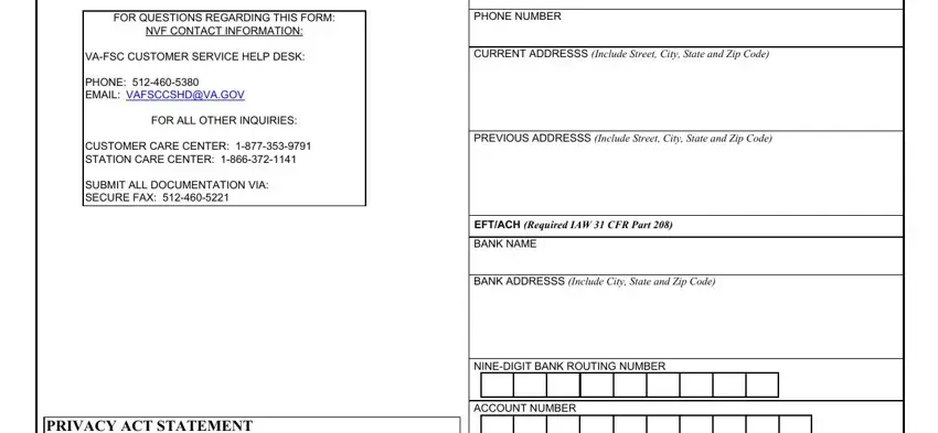 step 2 to completing Va Form 10091