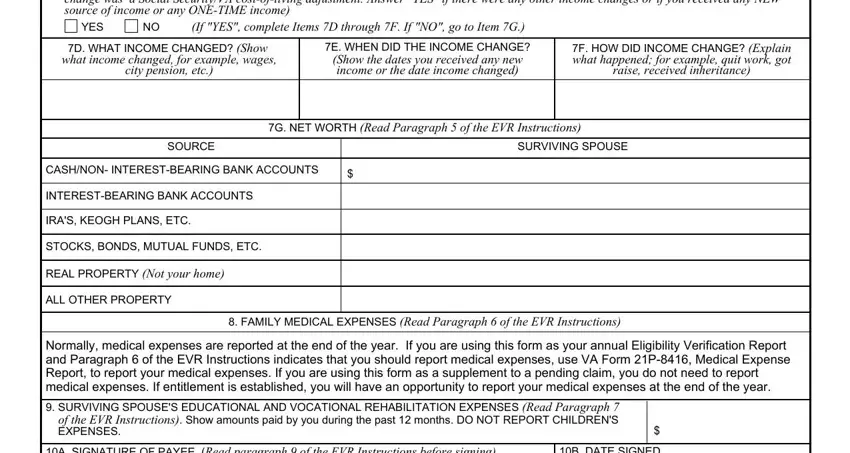 Completing fillable va form 21 10210 step 5