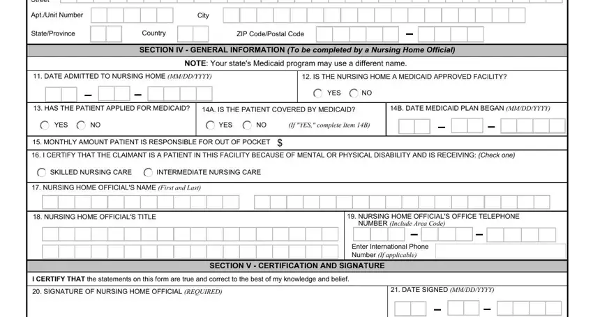 Filling in 21 form va stage 2