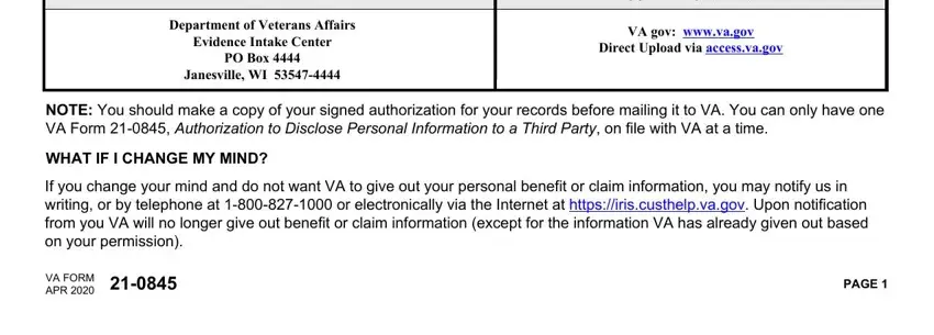 portion of gaps in va form 21 0845 pdf