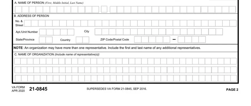 part 3 to filling out va form 21 0845 pdf