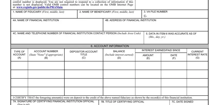 Va Form 21 4718A fields to fill in