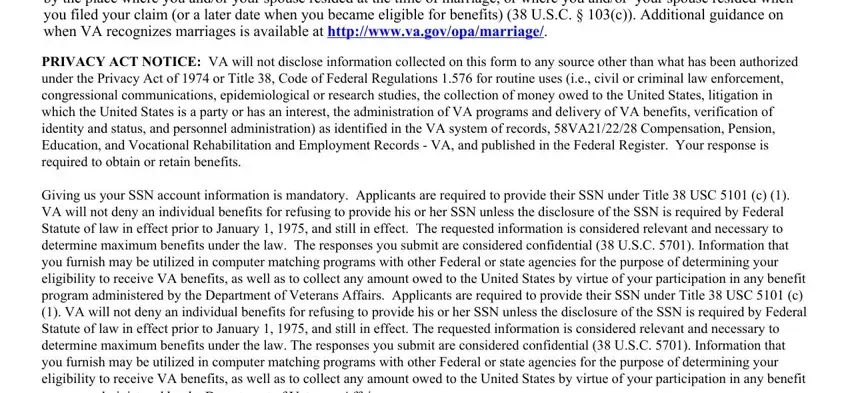 stage 2 to entering details in va 509 form