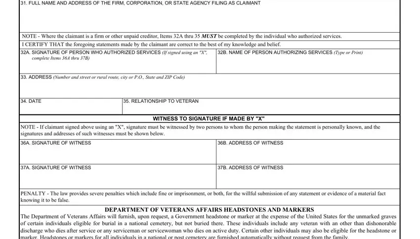 stage 5 to completing va form 21p 530 burial benefits