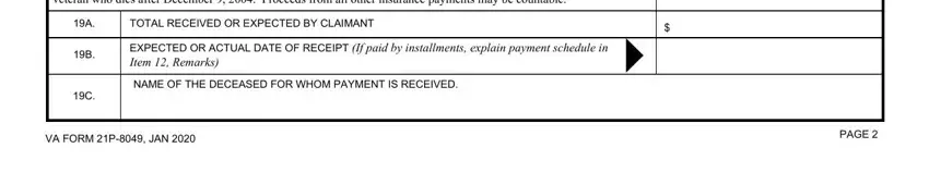 Filling in va form 21 8049 pdf step 5