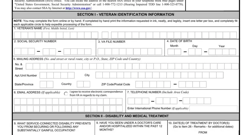 what is unemployability for va fields to fill in