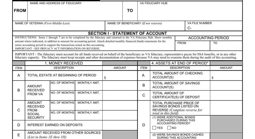 example of gaps in Va Form 21P 4706B