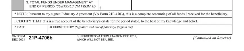 step 3 to completing Va Form 21P 4706B