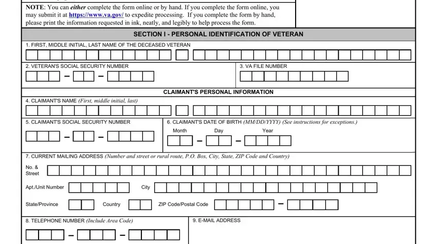 part 4 to completing va burial allowance