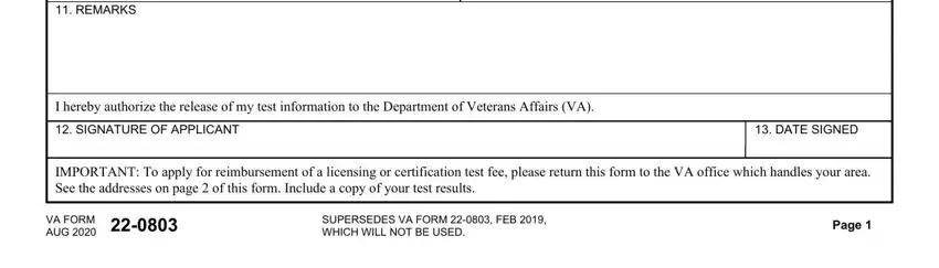 Filling out va reimbursement have step 3