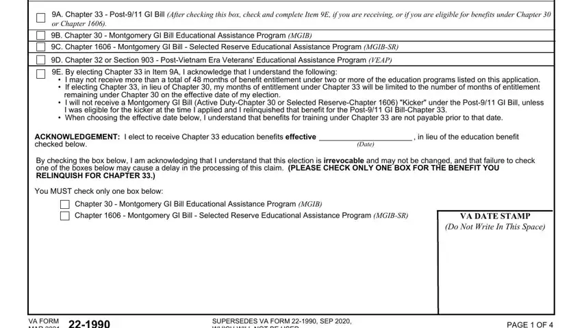 Completing Va Form 22 1990 part 2