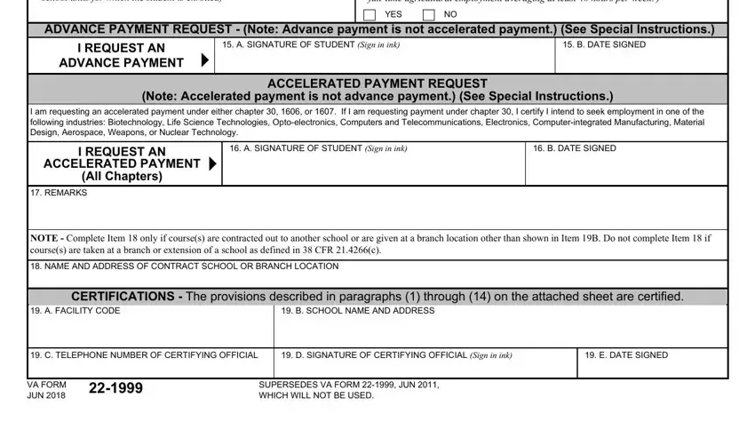 stage 4 to entering details in Va Form 22 1999