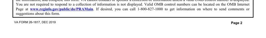 Filling in Va Form 26 1817 step 4