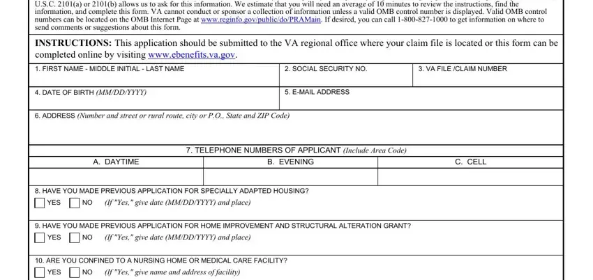 example of blanks in Va Form 26 4555