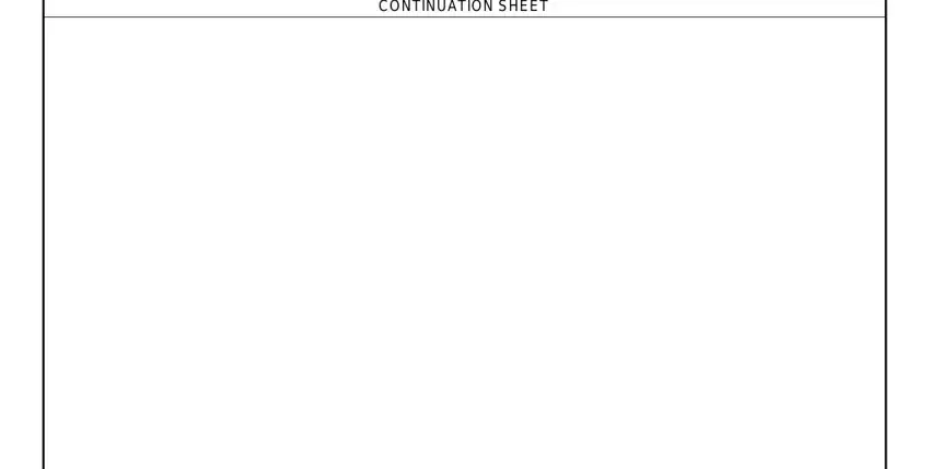 va 26 1843 form CONTINUATION SHEET blanks to complete