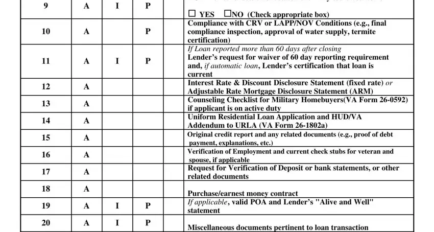 Filling out form 26 8320a step 2