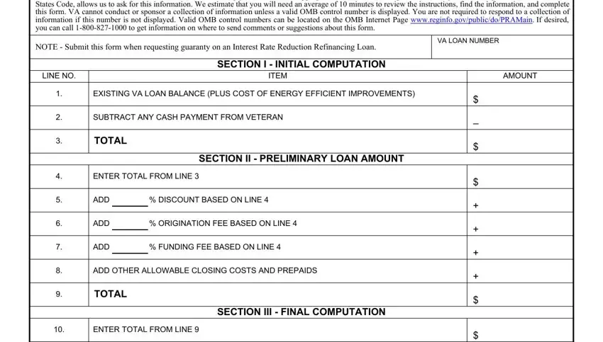 stage 1 to filling in va 26 8923 form