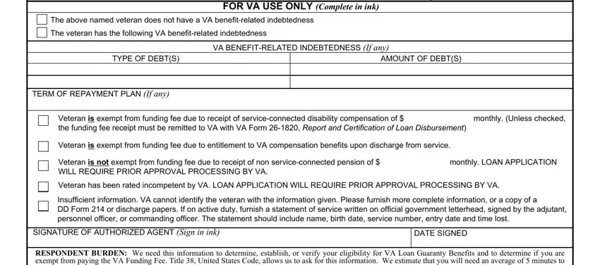 part 2 to entering details in va form 8937