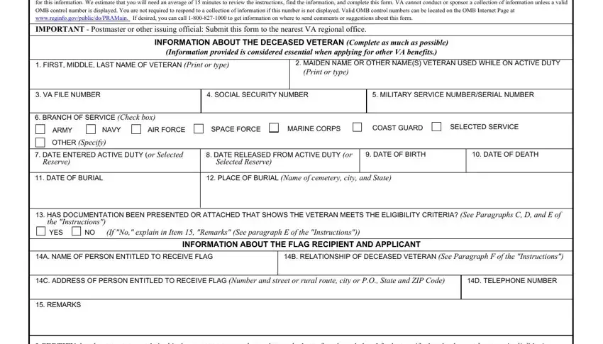 example of fields in Va Form 27 2008