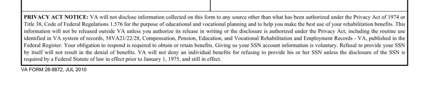 va form plan PRIVACY ACT NOTICE VA will not, and VA FORM  JUL blanks to fill out