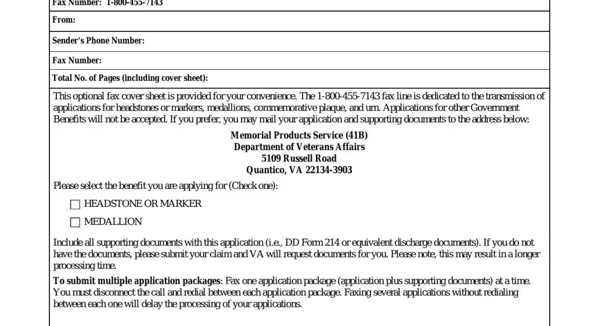 Filling in 2017 2021 form va 40 1330 part 2