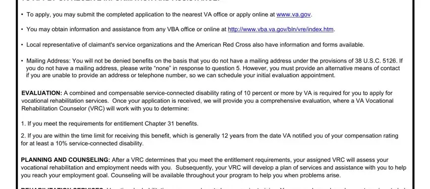Completing va form 28 0588 part 3
