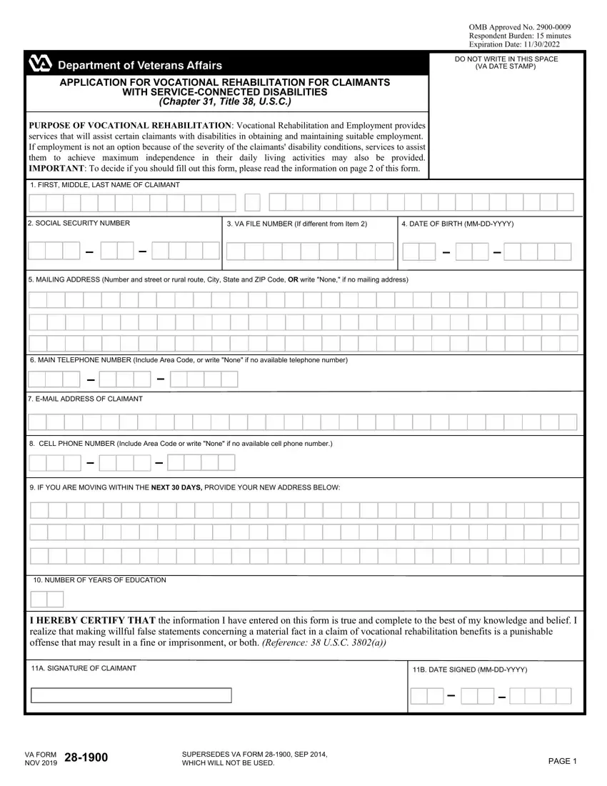 Va Form Disabled 28 8890 first page preview