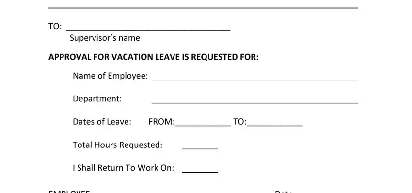 vacation request form template excel spaces to fill in