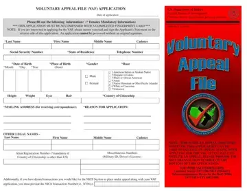 Vaf Application Form Preview