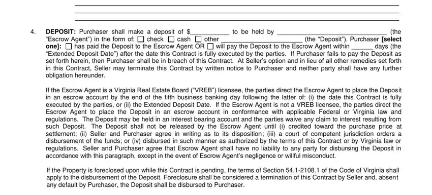 var 600 form eOTHERFINANCINGTERMS, cash, check, and haspaidtheDeposittotheEscrowAgentOR blanks to fill