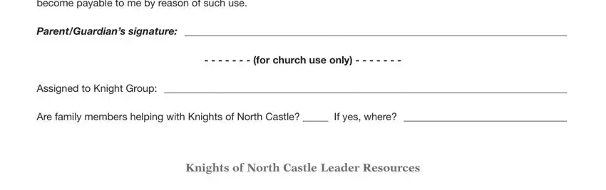 step 3 to completing vacation bible school registration form