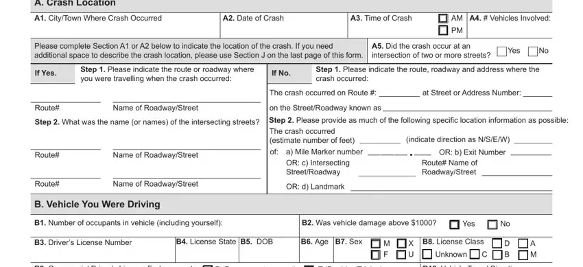 part 1 to completing vehicle incident report online