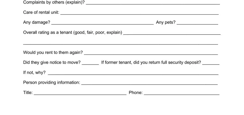 stage 2 to filling out tenant verification form
