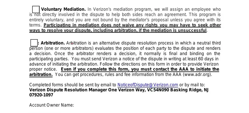 stage 1 to writing notice of dispute form verizonwireless