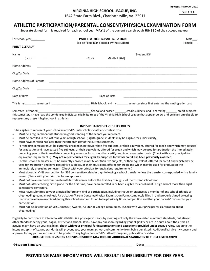 Vhsl Physical Form 2023 Printable Forms Free Online
