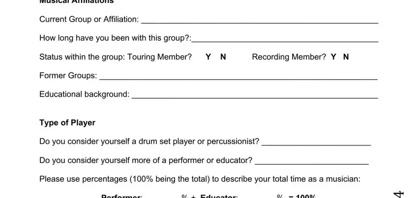Filling out vic firth endorsement part 2