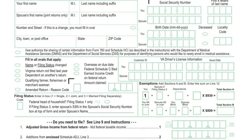 Virginia State Tax Return 760 Pdf Form Formspal 2409