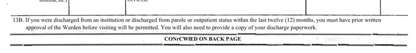 step 3 to entering details in cdcr 106 visiting